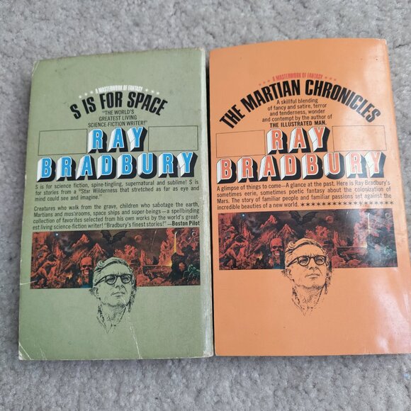 Ray Bradbury Lot of Vintage Paperback The Martian Chronicles S is for Space - Picture 2 of 7